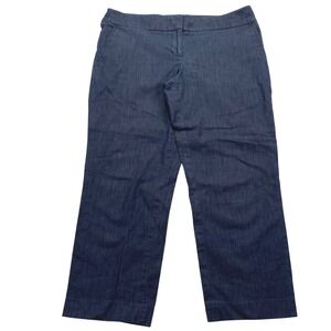 Ann Taylor Loft Marisa Fit‎ Pants Womens 10 Charcoal Denim Straight Leg Mid Rise